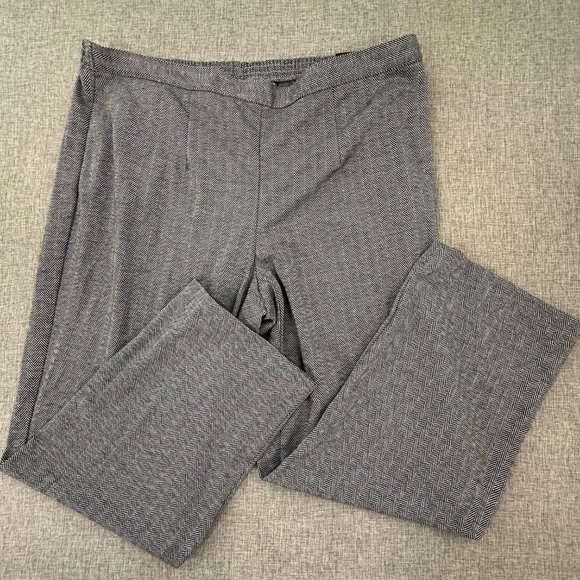 New! Womens Alfred Dunner Empire State Pants Herringbone Pull-On Straight Leg 1X - Picture 4 of 13